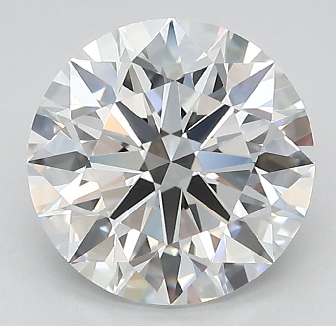 2.18 Carat Round Lab Diamond with  Cut Diamond in 14KT  view 1

