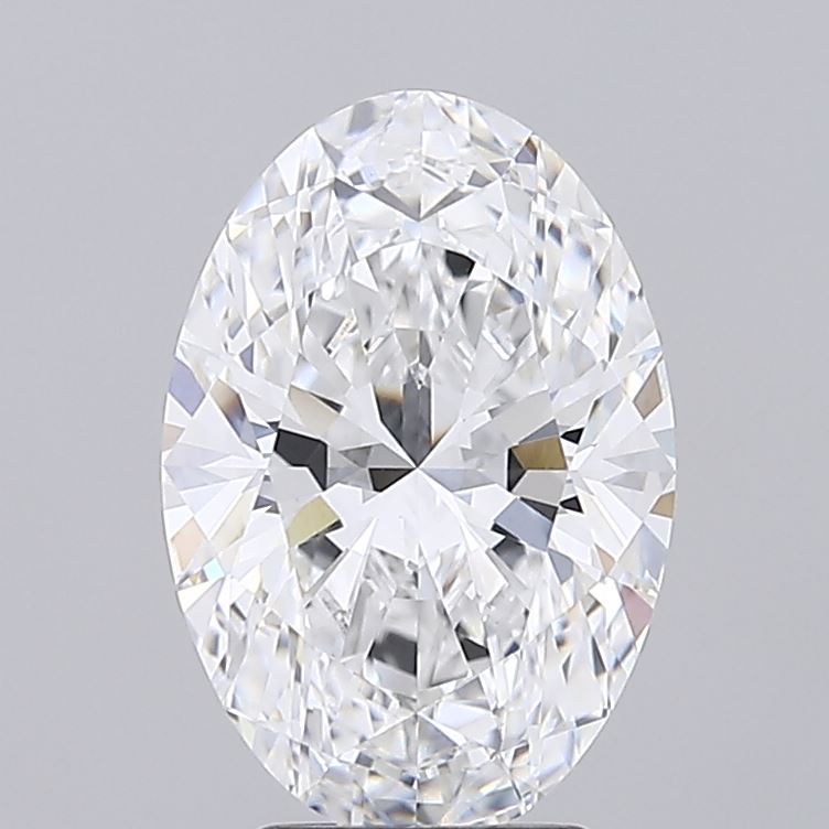 7.03 Carat Oval Lab Diamond with  Cut Diamond in 14KT  view 1
