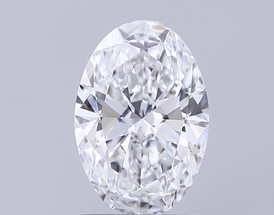 1.5 Carat Oval Lab Diamond with  Cut Diamond in 14KT  view 1
