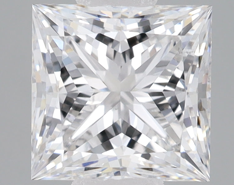 1.45 Carat Princess Lab Diamond with  Cut Diamond in 14KT  view 1
