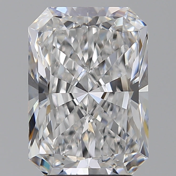 3.05 Carat Radiant Lab Diamond with  Cut Diamond in 14KT  view 1
