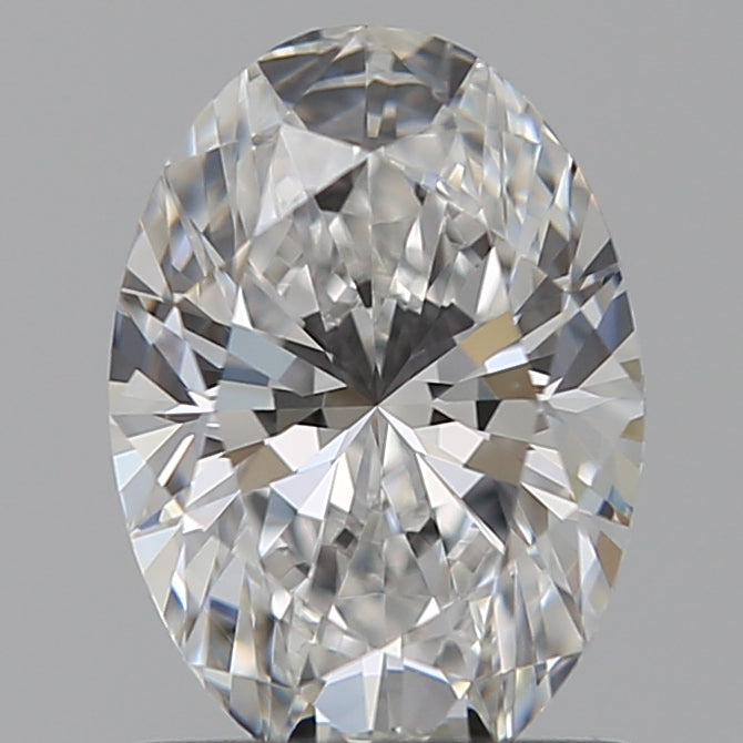1.05 Carat Oval Lab Diamond with  Cut Diamond in 14KT  view 1
