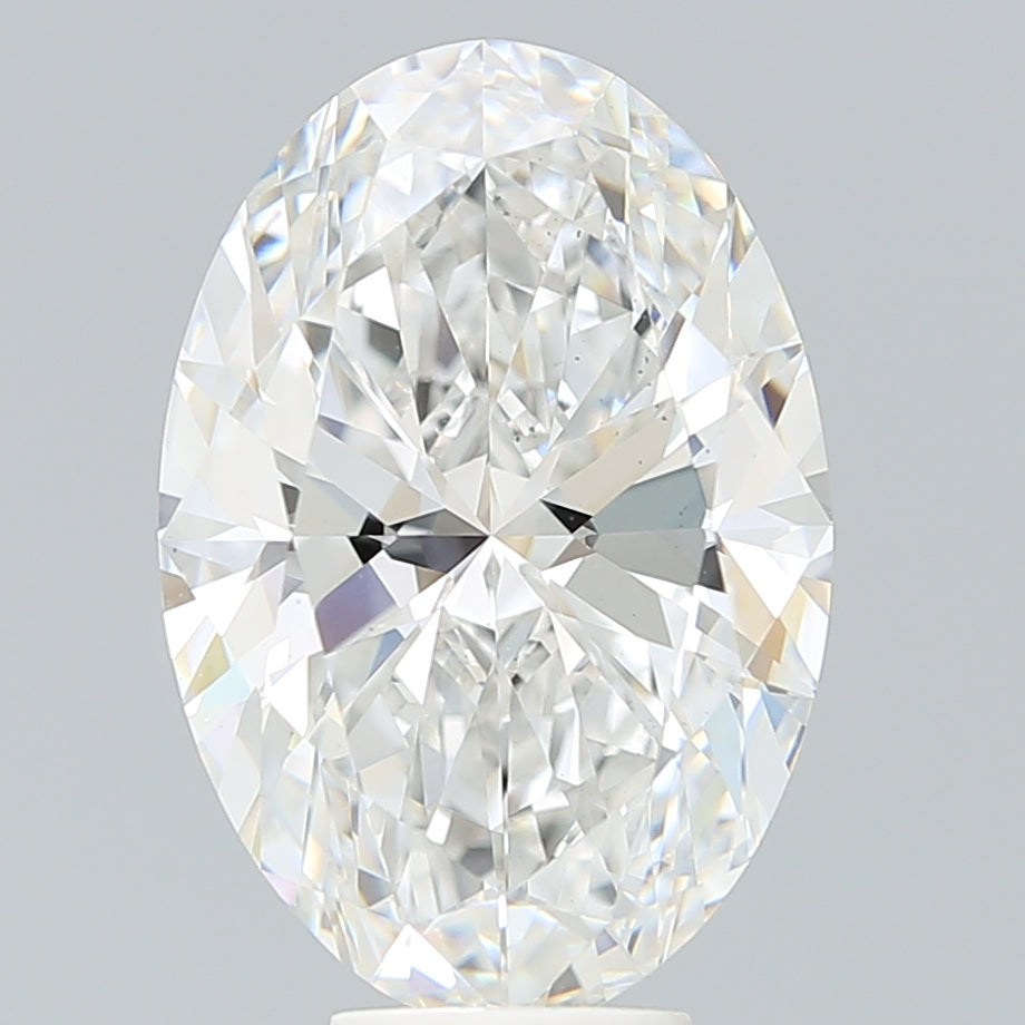7.2 Carat Oval Lab Diamond with  Cut Diamond in 14KT  view 1
