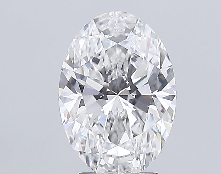 3.7 Carat Oval Lab Diamond with  Cut Diamond in 14KT  view 1
