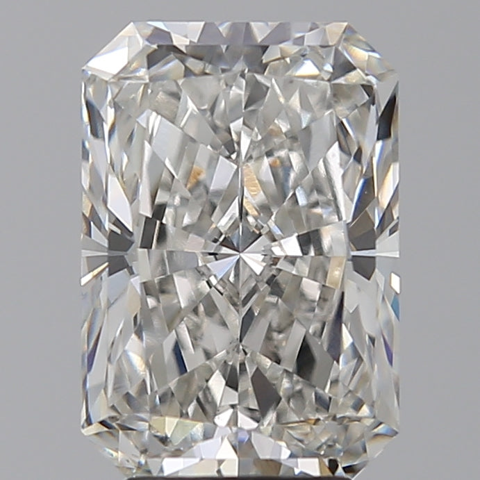 3.97 Carat Radiant Lab Diamond with  Cut Diamond in 14KT  view 1
