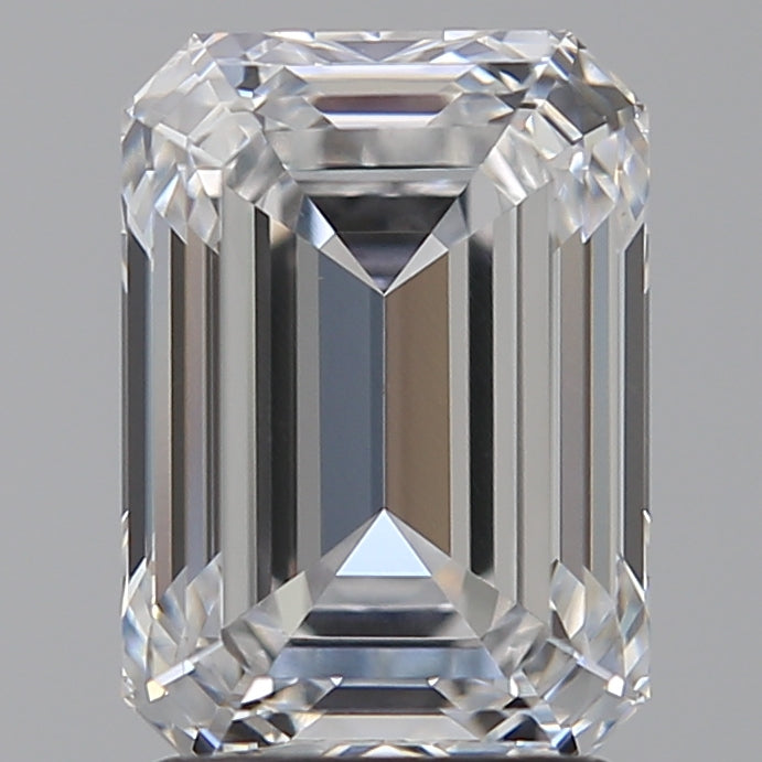 2.51 Carat Emerald Lab Diamond with  Cut Diamond in 14KT  view 1
