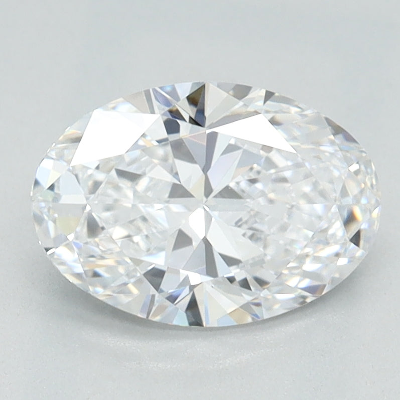 1.12 Carat Oval Lab Diamond with  Cut Diamond in 14KT  view 1
