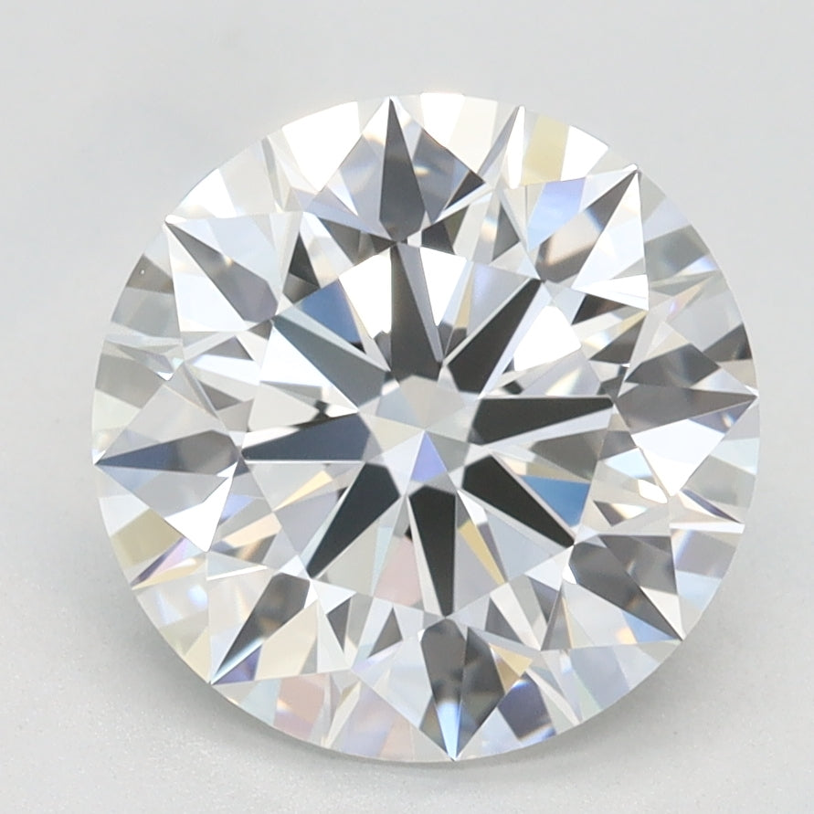 2.51 Carat Round Lab Diamond with  Cut Diamond in 14KT  view 1
