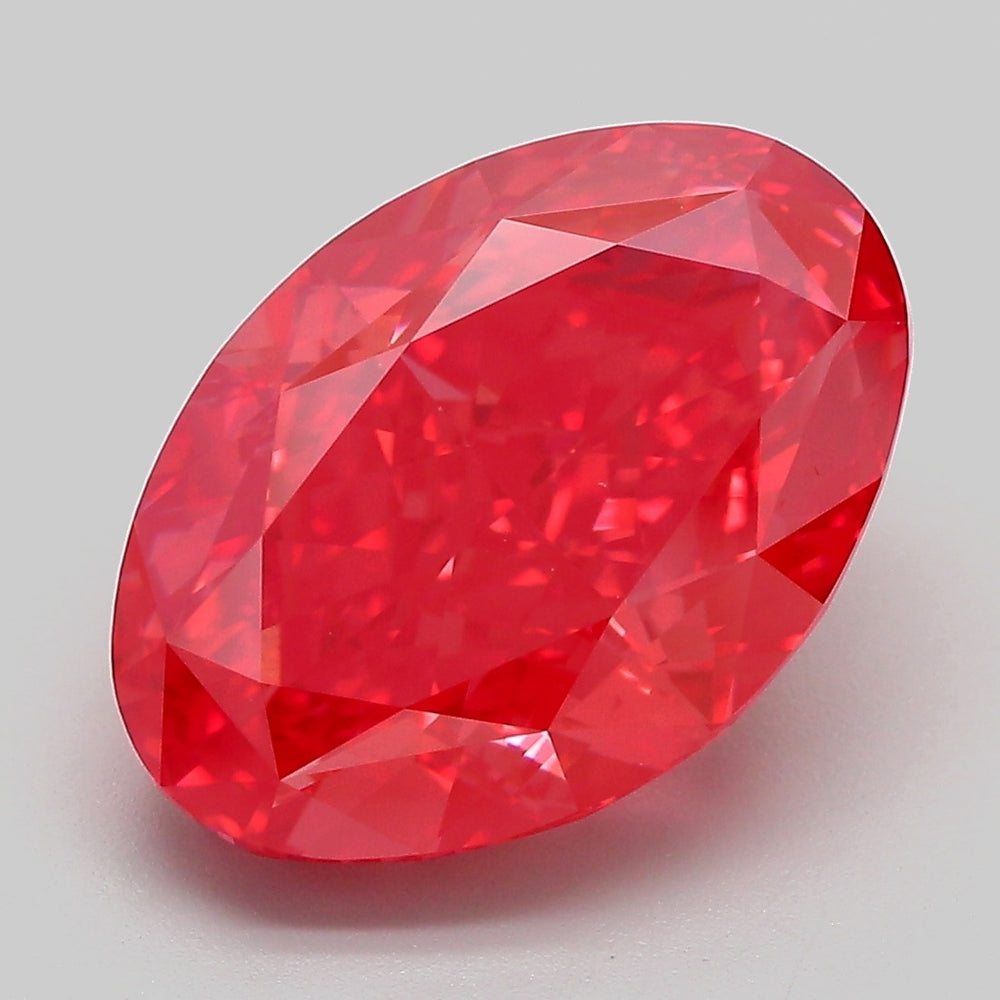 7.13 Carat Oval Lab Diamond with  Cut Diamond in 14KT  view 1
