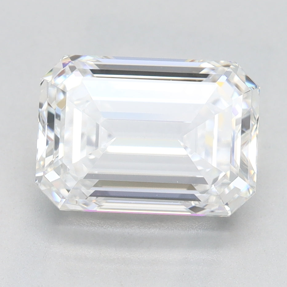 2.18 Carat Emerald Lab Diamond with  Cut Diamond in 14KT  view 1
