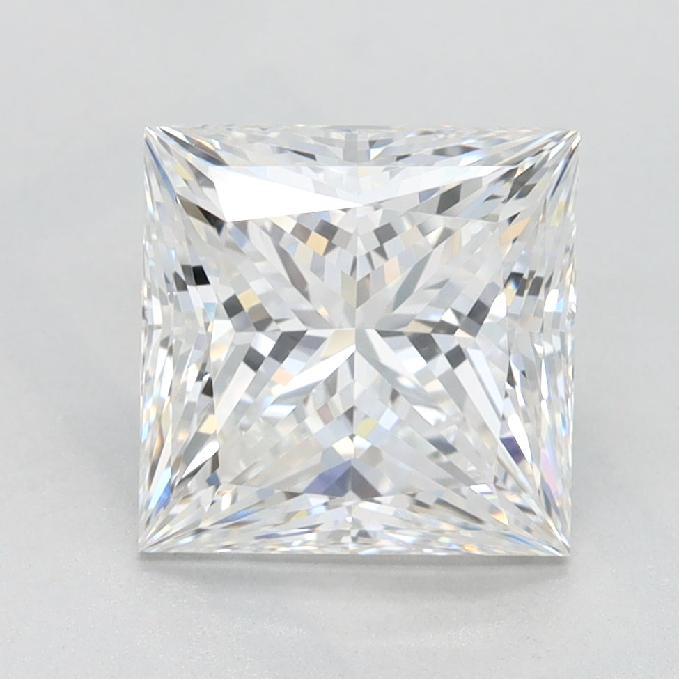 2.51 Carat Princess Lab Diamond with  Cut Diamond in 14KT  view 1
