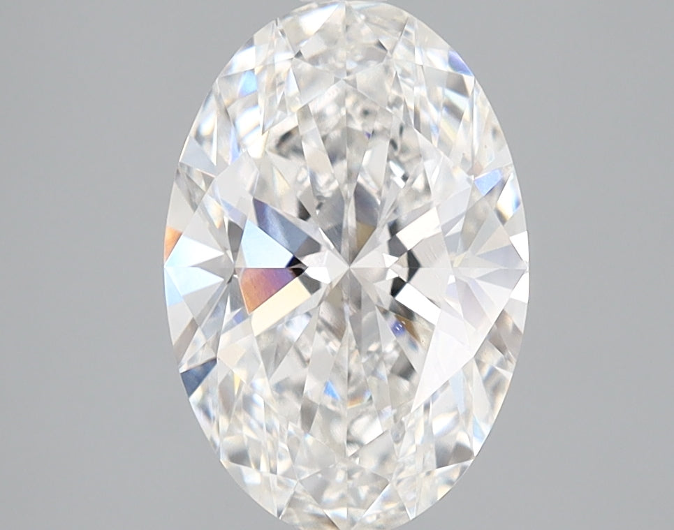2.05 Carat Oval Lab Diamond with  Cut Diamond in 14KT  view 1

