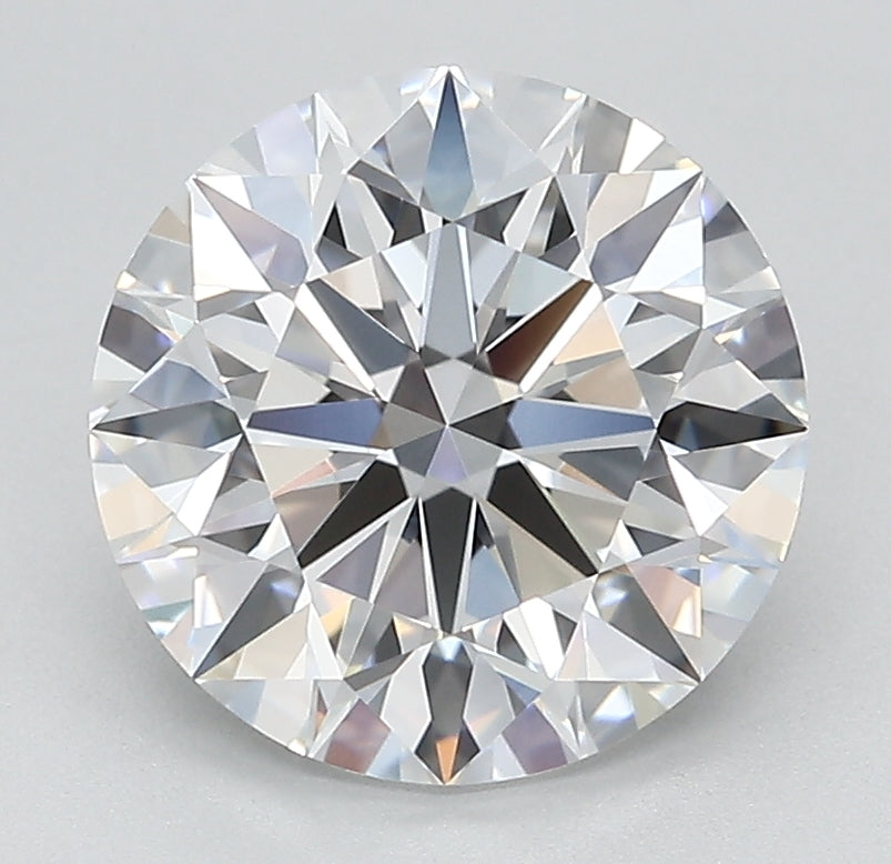3.01 Carat Round Lab Diamond with  Cut Diamond in 14KT  view 1

