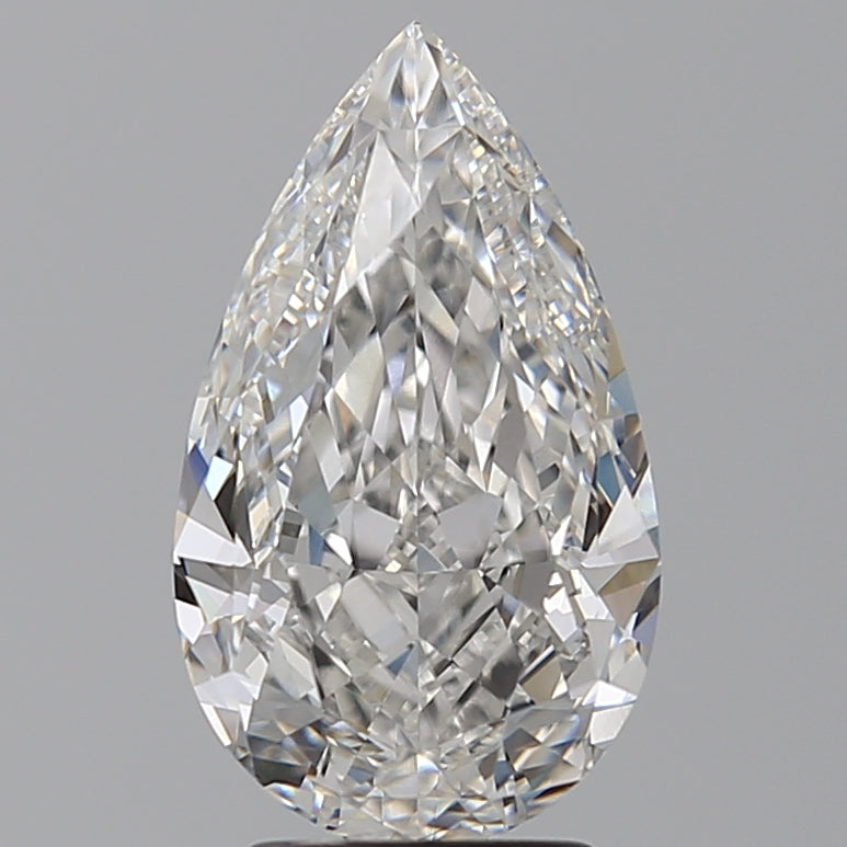 3.73 Carat Pear Lab Diamond with  Cut Diamond in 14KT  view 1
