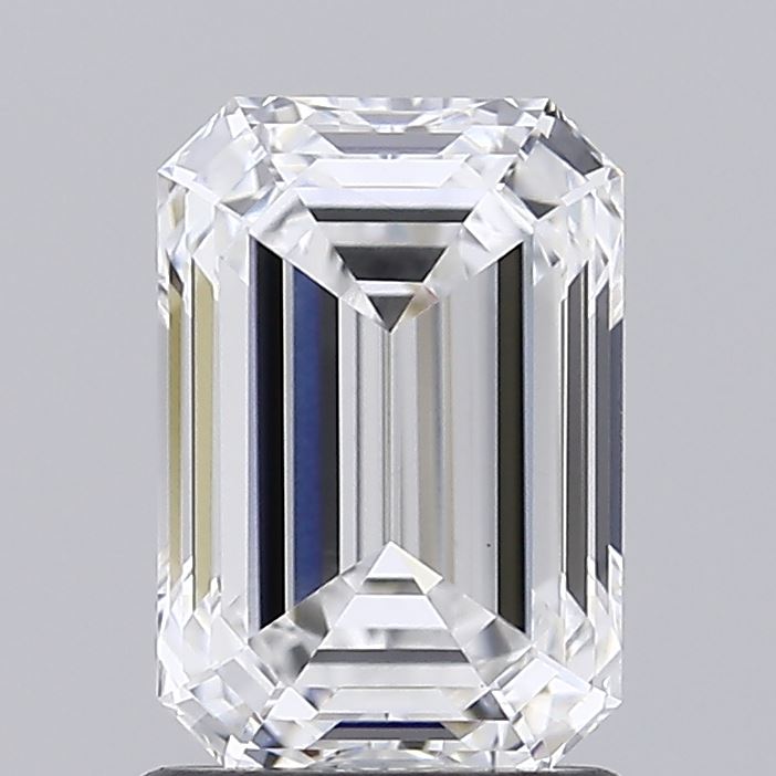 1.39 Carat Emerald Lab Diamond with  Cut Diamond in 14KT  view 1

