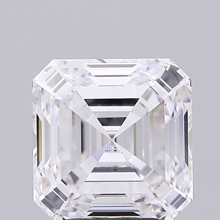 1.58 Carat Asscher Lab Diamond with  Cut Diamond in 14KT  view 1
