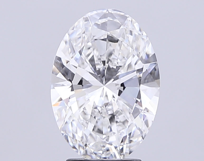 3.22 Carat Oval Lab Diamond with  Cut Diamond in 14KT  view 1
