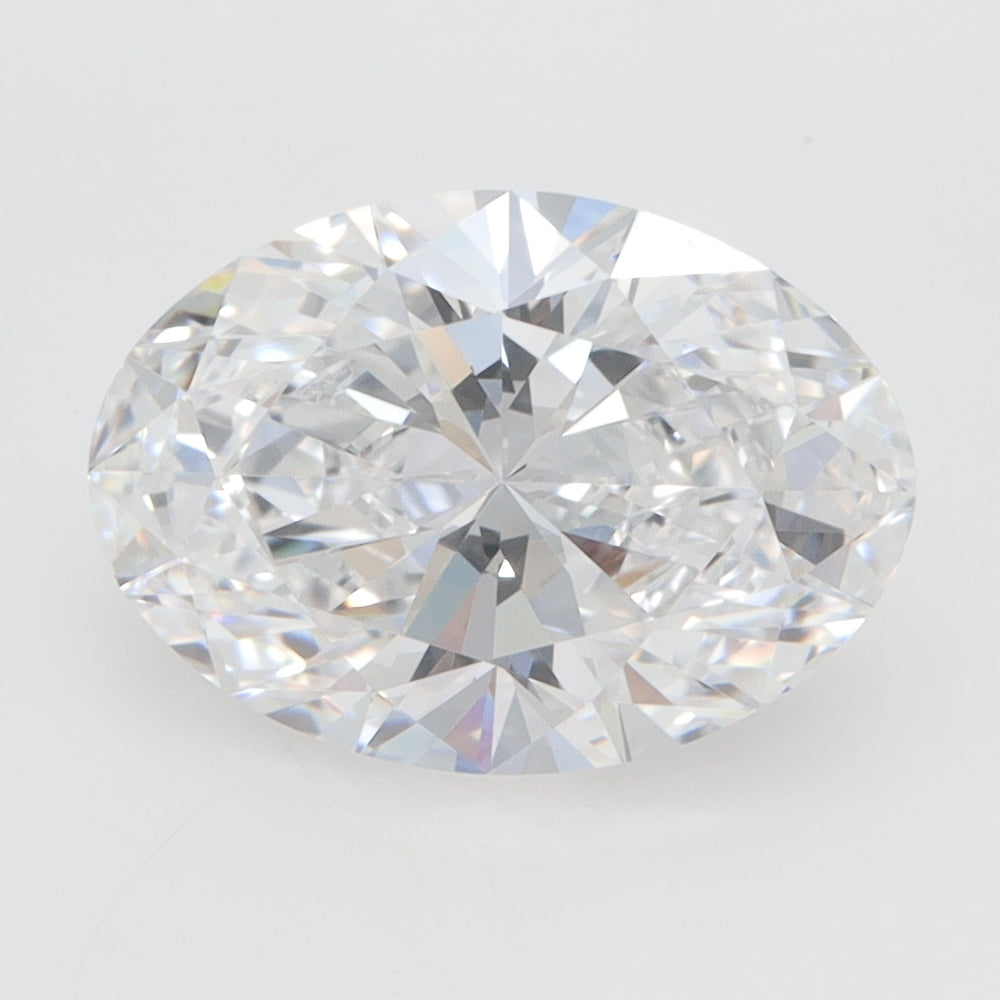 2.01 Carat Oval Lab Diamond with  Cut Diamond in 14KT  view 1
