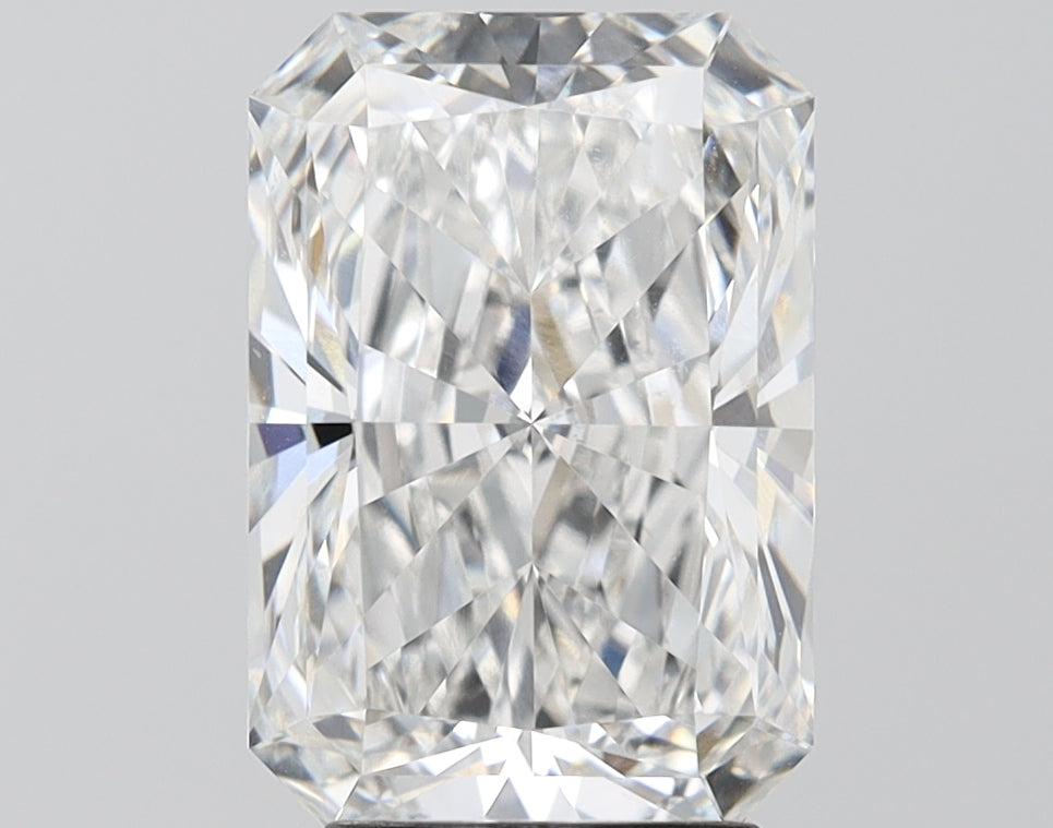 3.72 Carat Radiant Lab Diamond with  Cut Diamond in 14KT  view 1
