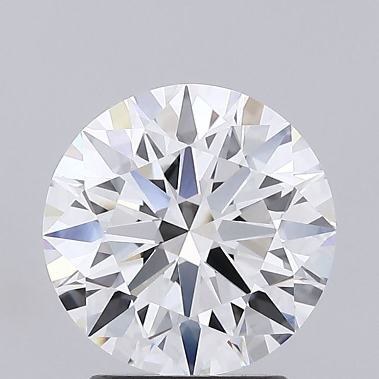 2.08 Carat Round Lab Diamond with  Cut Diamond in 14KT  view 1
