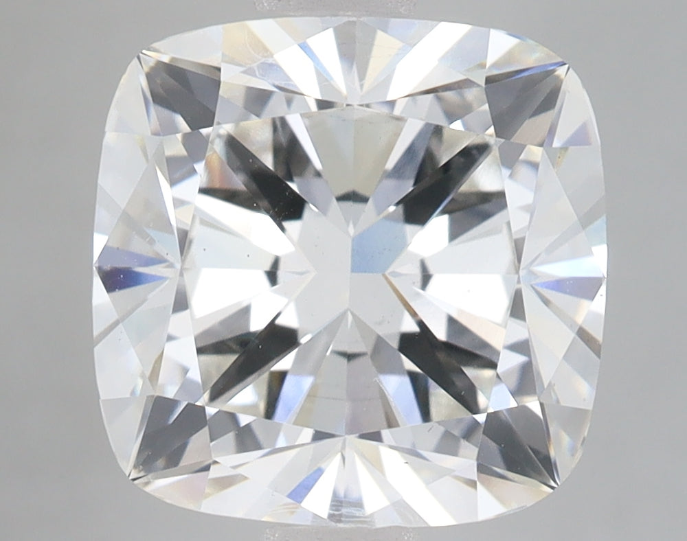 5.65 Carat Cushion Lab Diamond with  Cut Diamond in 14KT  view 1
