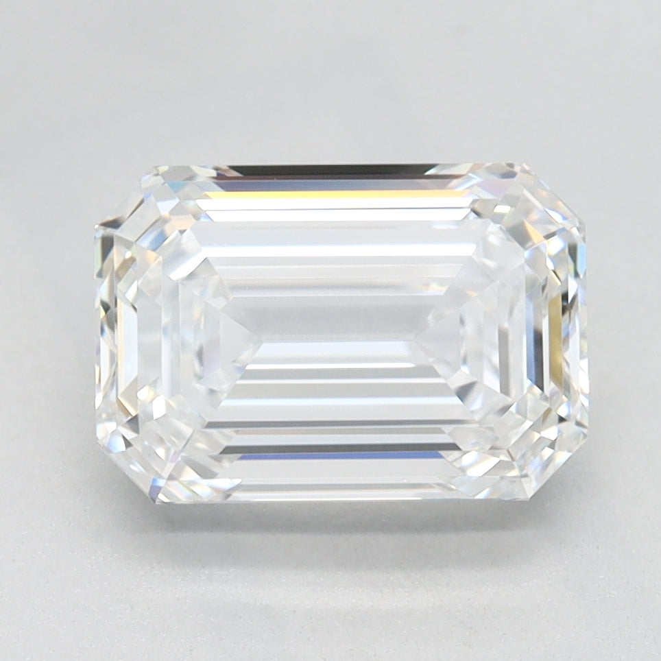 2.04 Carat Emerald Lab Diamond with  Cut Diamond in 14KT  view 1
