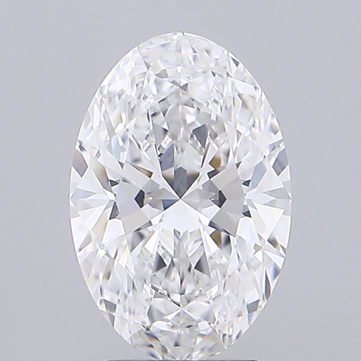 2.83 Carat Oval Lab Diamond with  Cut Diamond in 14KT  view 1
