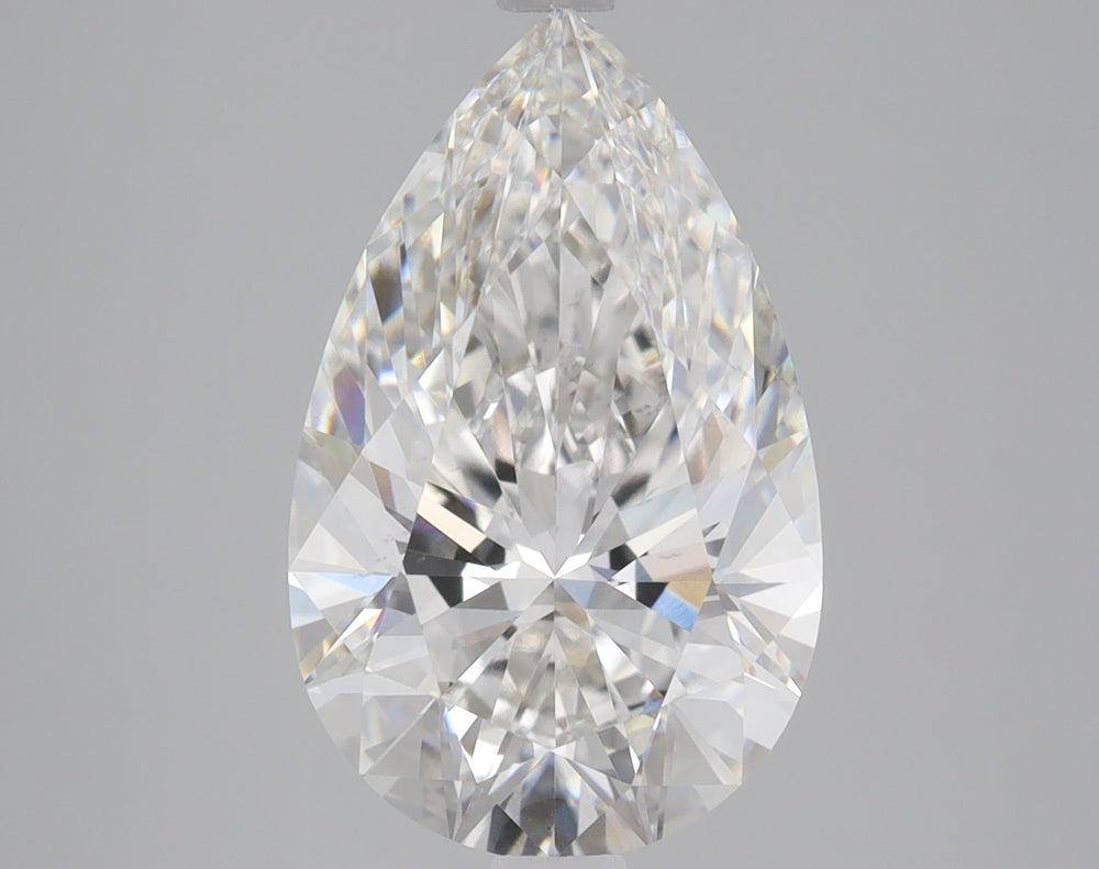 3.19 Carat Pear Lab Diamond with  Cut Diamond in 14KT  view 1
