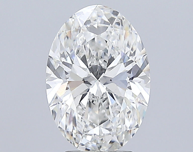 4.02 Carat Oval Lab Diamond with  Cut Diamond in 14KT  view 1
