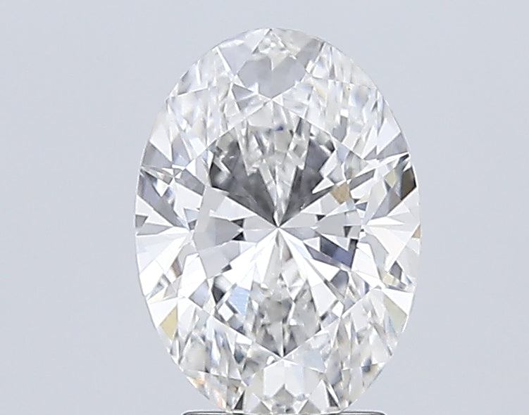 3.09 Carat Oval Lab Diamond with  Cut Diamond in 14KT  view 1
