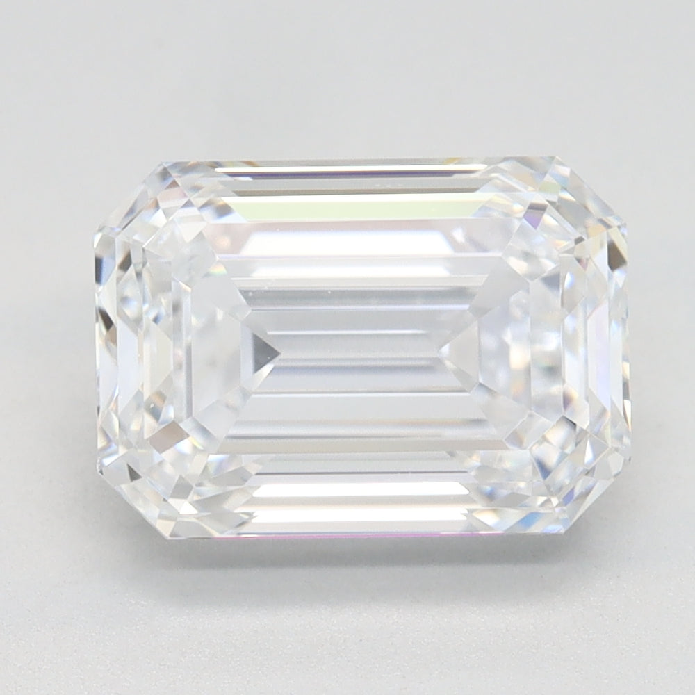 2.88 Carat Emerald Lab Diamond with  Cut Diamond in 14KT  view 1
