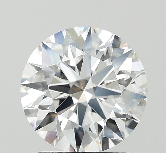 2.08 Carat Round Lab Diamond with  Cut Diamond in 14KT  view 1
