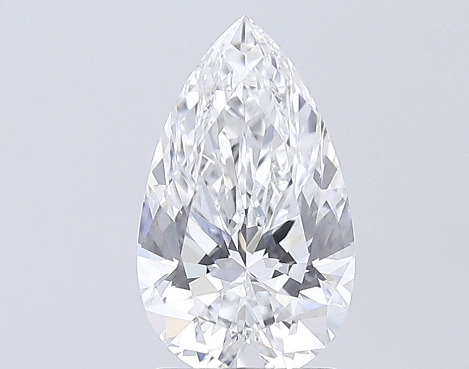 2.07 Carat Pear Lab Diamond with  Cut Diamond in 14KT  view 1
