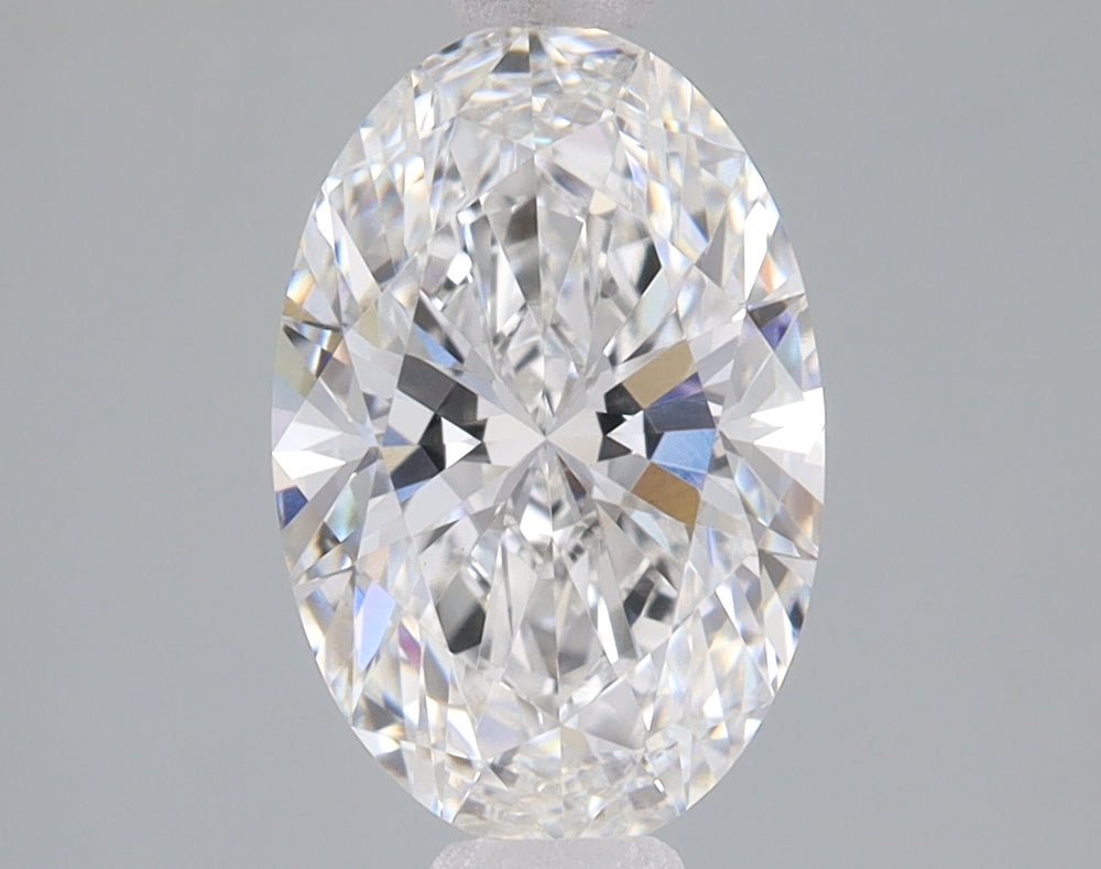 1.59 Carat Oval Lab Diamond with  Cut Diamond in 14KT  view 1
