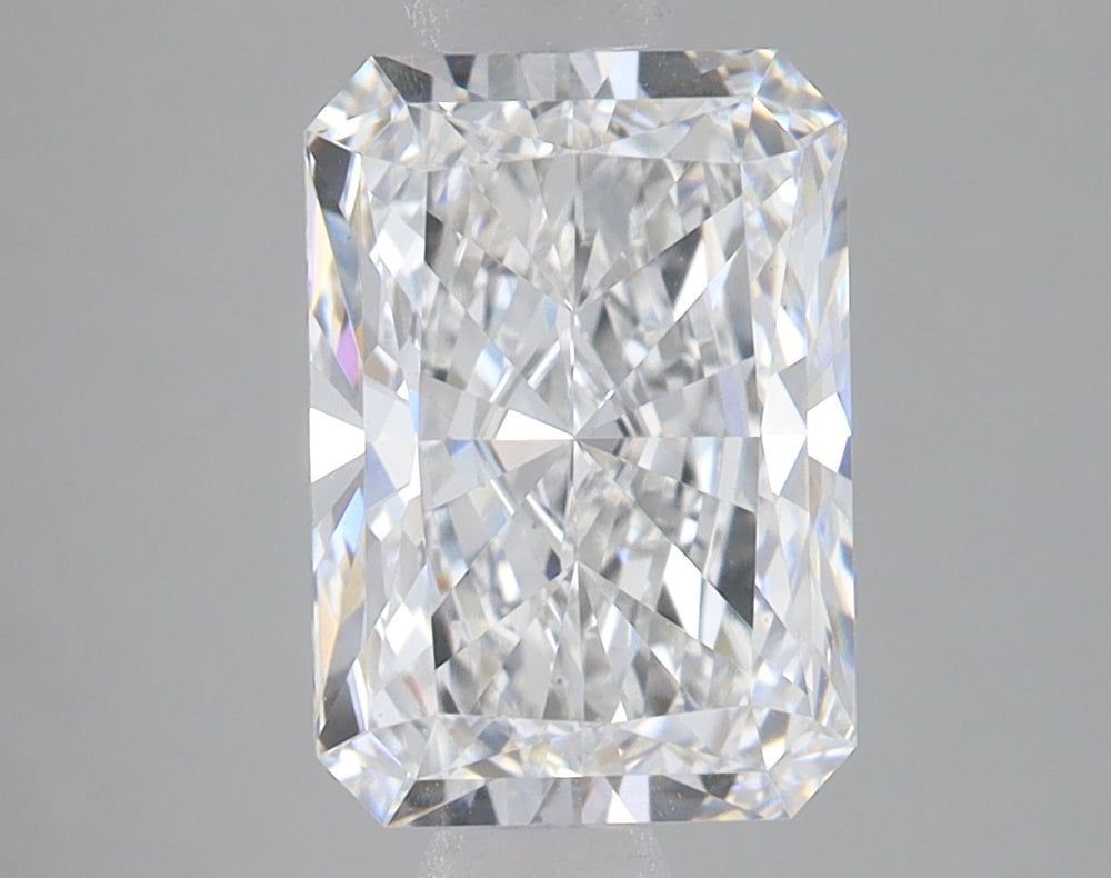 2.78 Carat Radiant Lab Diamond with  Cut Diamond in 14KT  view 1
