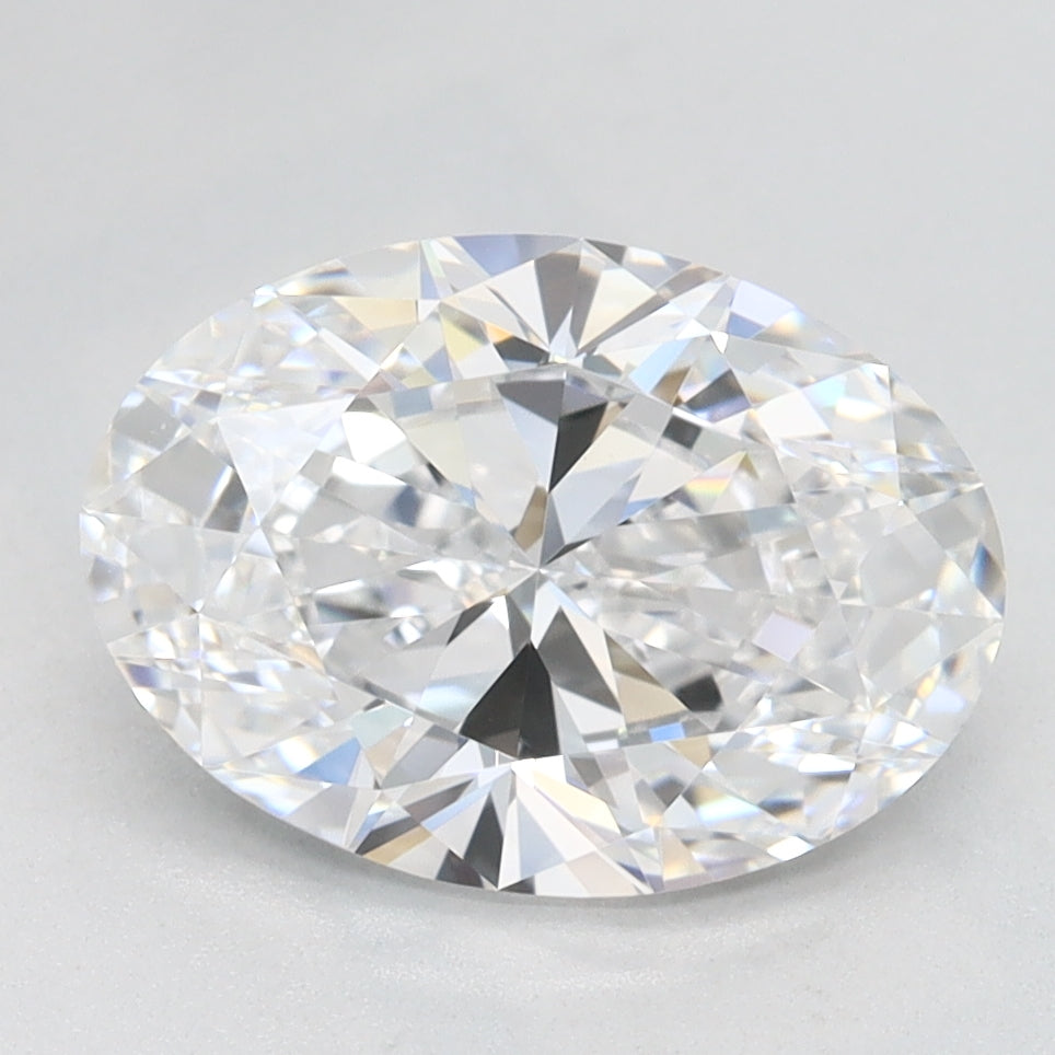 2.0 Carat Oval Lab Diamond with  Cut Diamond in 14KT  view 1

