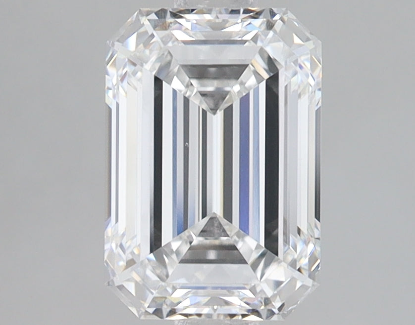 2.02 Carat Emerald Lab Diamond with  Cut Diamond in 14KT  view 1
