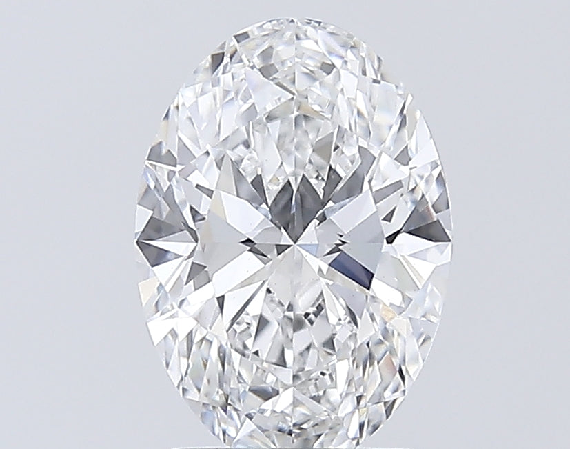 2.08 Carat Oval Lab Diamond with  Cut Diamond in 14KT  view 1
