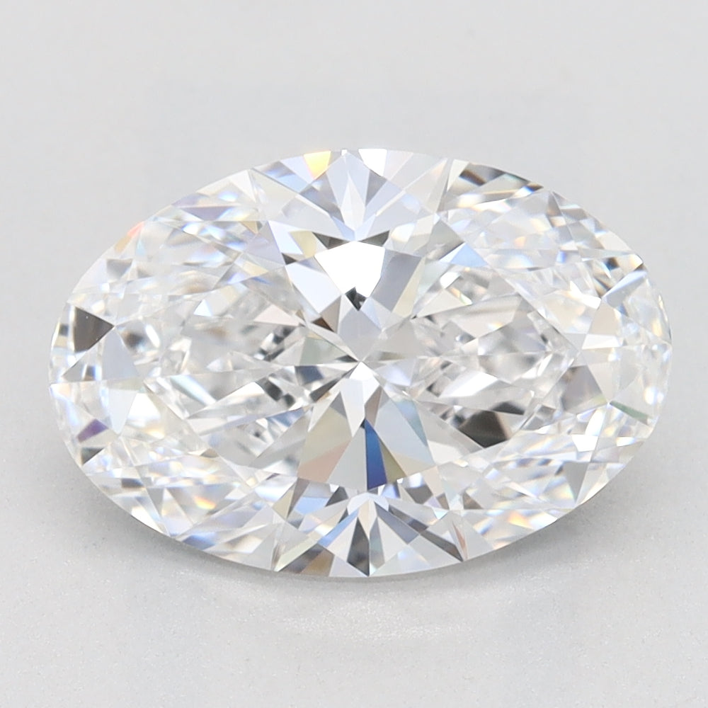 2.15 Carat Oval Lab Diamond with  Cut Diamond in 14KT  view 1
