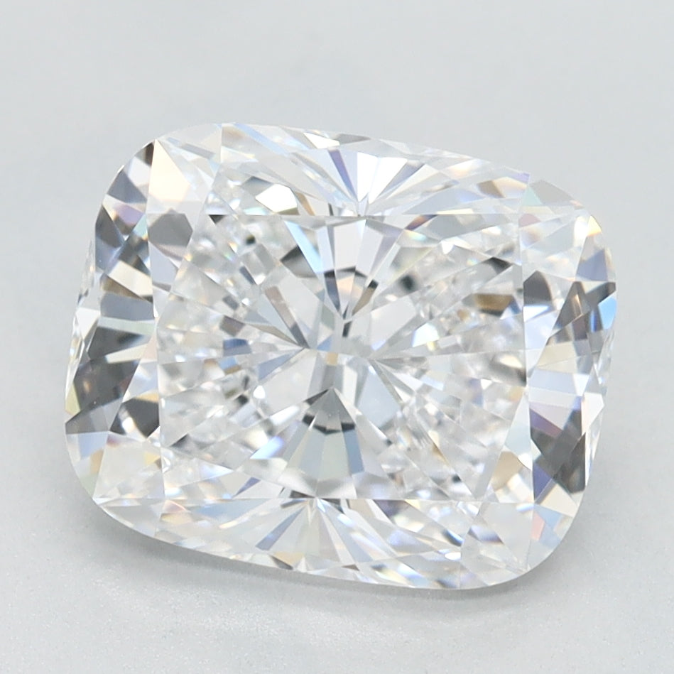 2.46 Carat Cushion Lab Diamond with  Cut Diamond in 14KT  view 1
