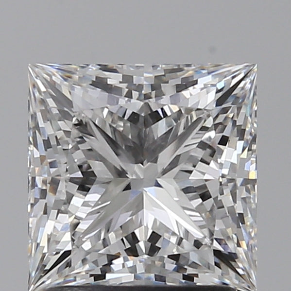 1.76 Carat Princess Lab Diamond with  Cut Diamond in 14KT  view 1
