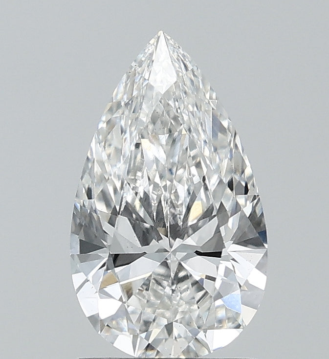1.5 Carat Pear Lab Diamond with  Cut Diamond in 14KT  view 1

