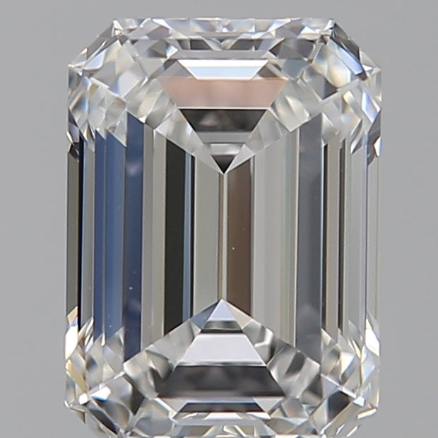 1.59 Carat Emerald Lab Diamond with  Cut Diamond in 14KT  view 1
