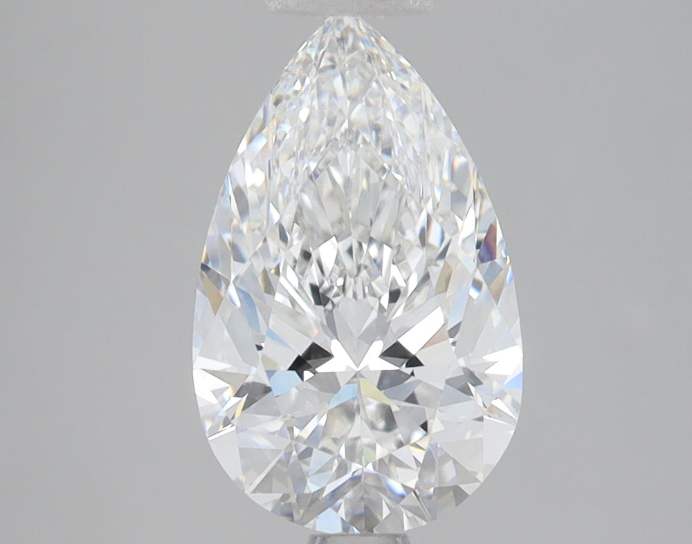 2.28 Carat Pear Lab Diamond with  Cut Diamond in 14KT  view 1
