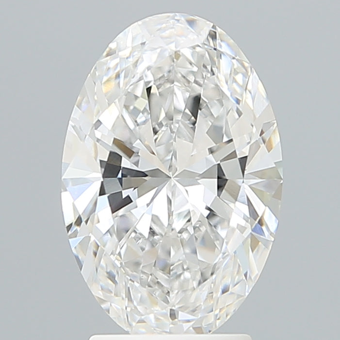 3.05 Carat Oval Lab Diamond with  Cut Diamond in 14KT  view 1
