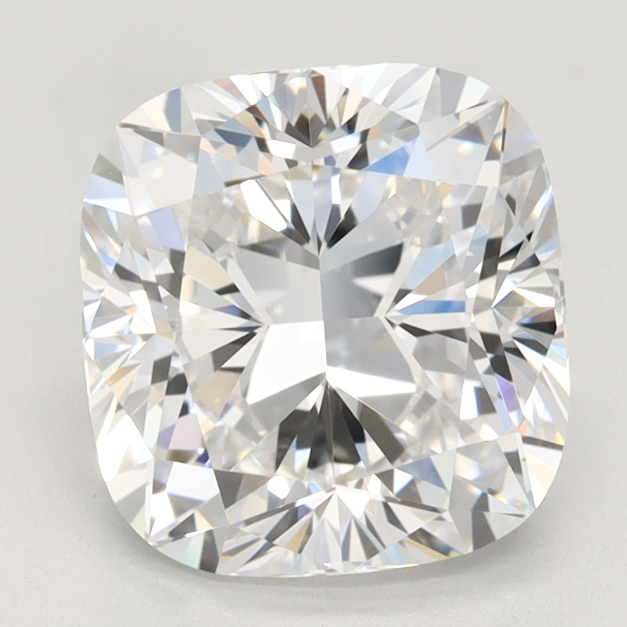 2.82 Carat Cushion Lab Diamond with  Cut Diamond in 14KT  view 1
