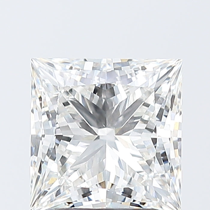2.85 Carat Princess Lab Diamond with  Cut Diamond in 14KT  view 1
