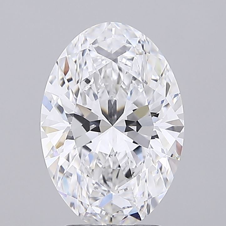 2.03 Carat Oval Lab Diamond with  Cut Diamond in 14KT  view 1
