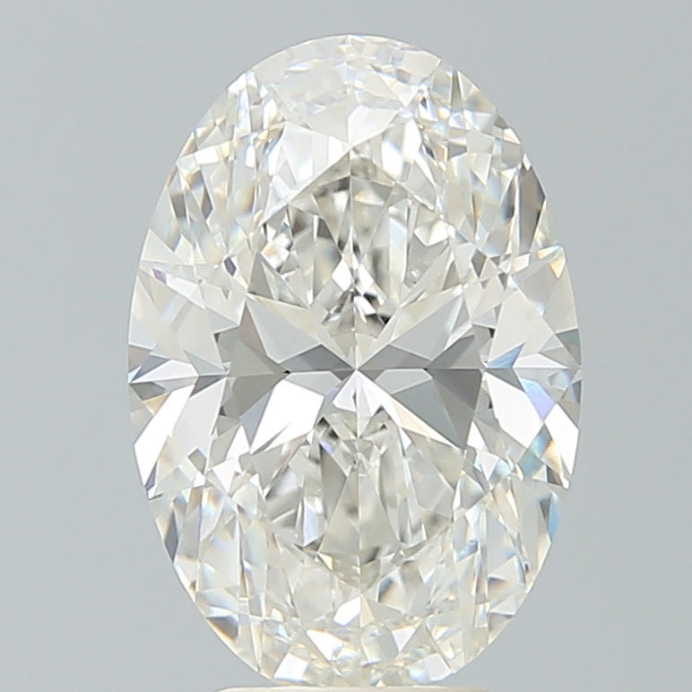 4.45 Carat Oval Lab Diamond with  Cut Diamond in 14KT  view 1
