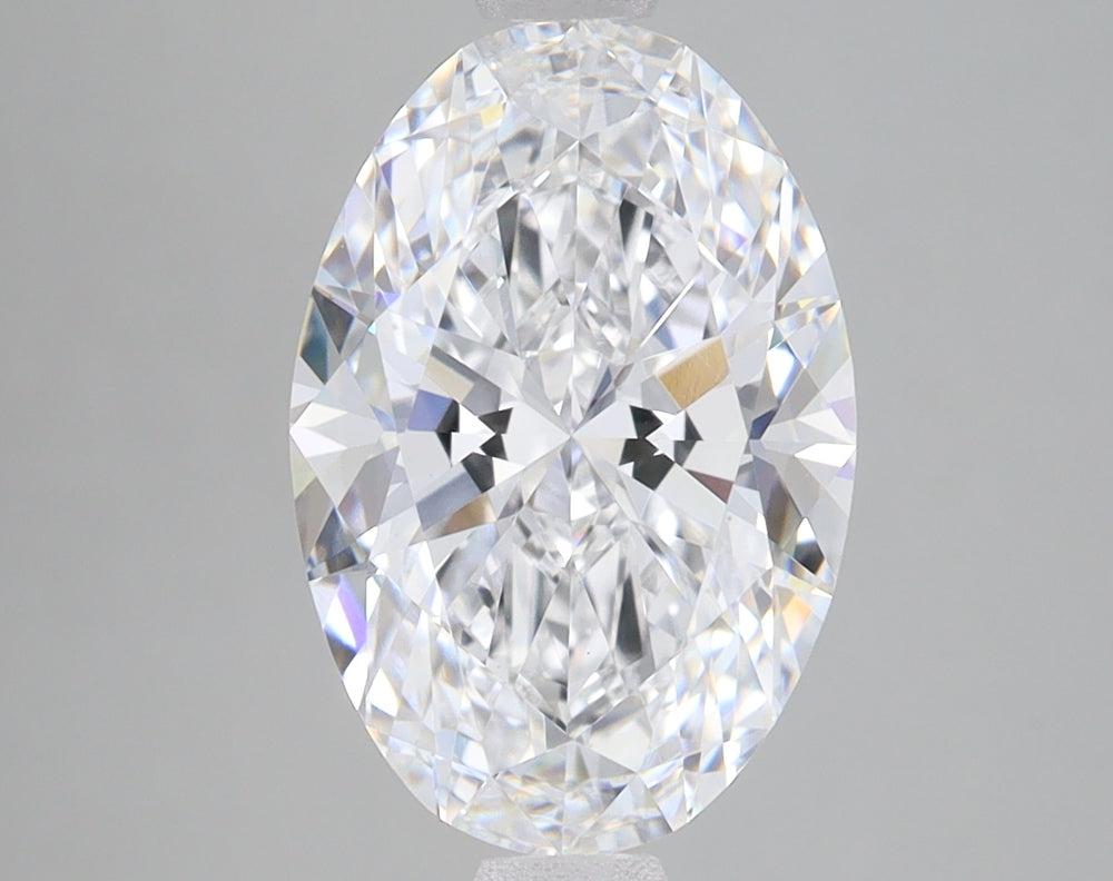 3.39 Carat Oval Lab Diamond with  Cut Diamond in 14KT  view 1

